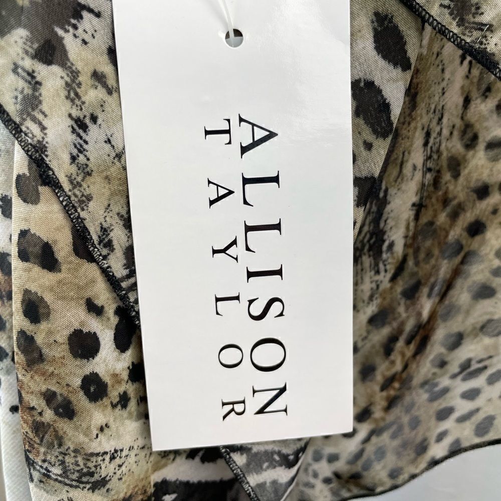 NWT Allison Taylor Sheer Animal Print Poncho Style Top Size M - Picture 8 of 9
